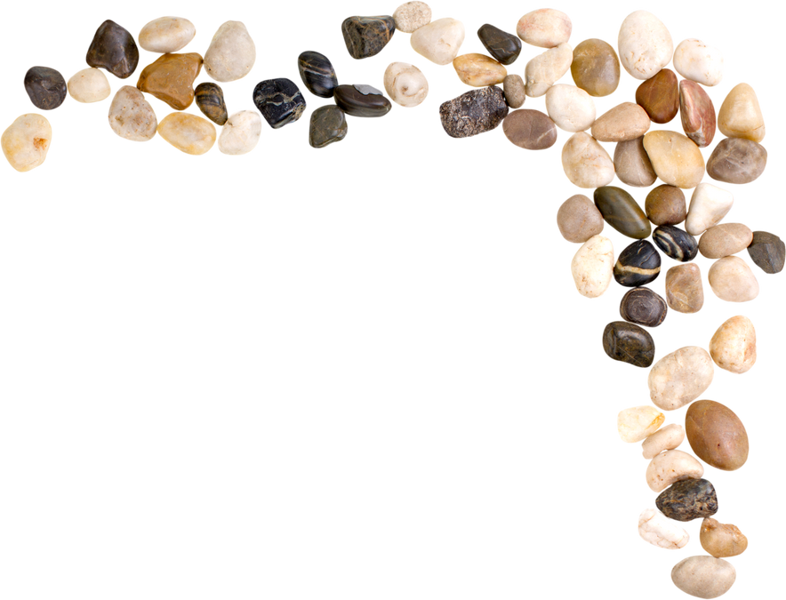 Pebbles Frame Arrangement Isolated  