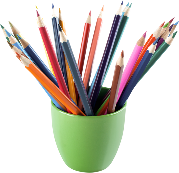 Cup of Colored Pencils