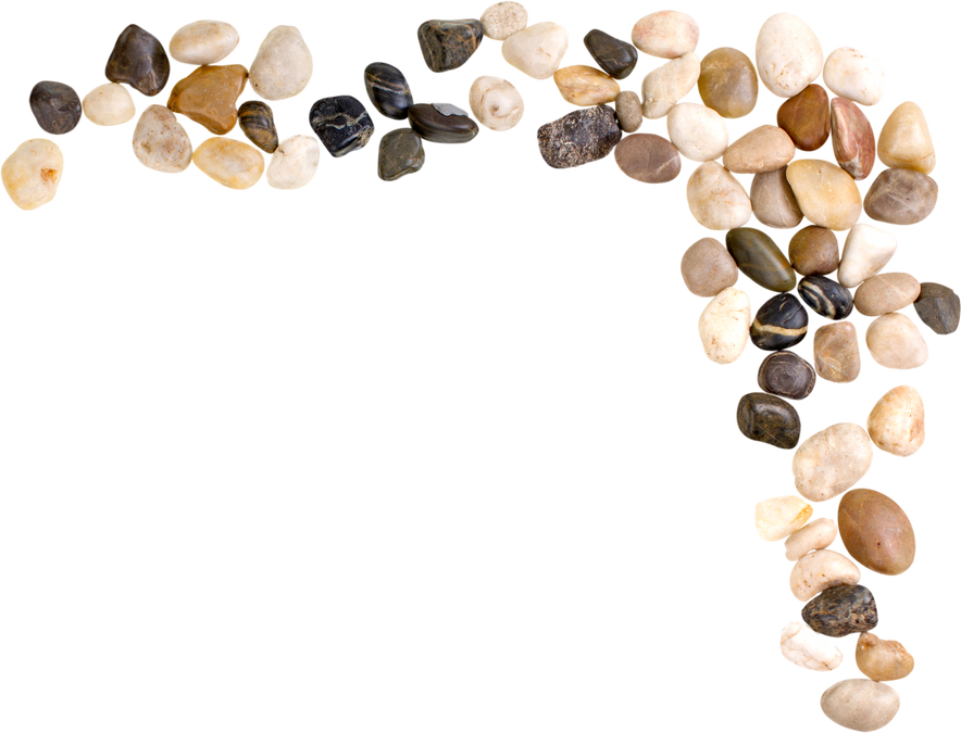 Pebbles Frame Arrangement Isolated  