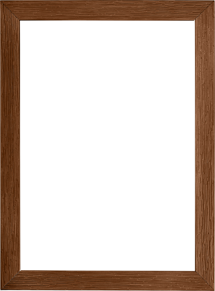 Modern Dark Brown Picture Frame on White