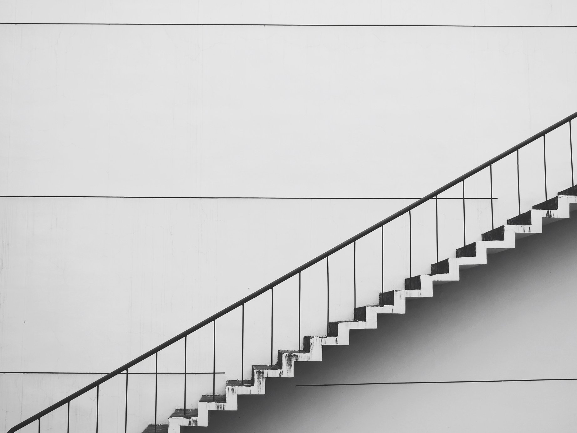 White Stairs Wallpaper